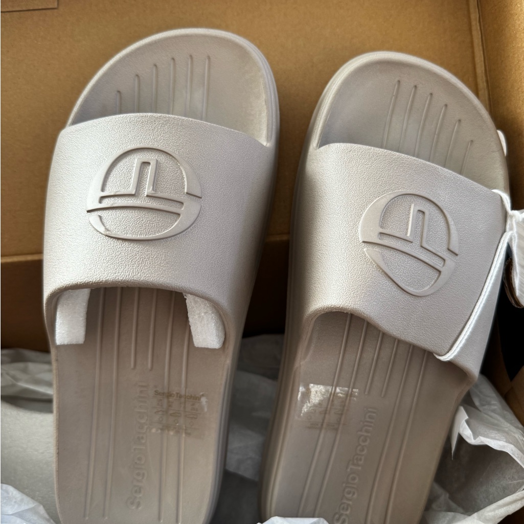 Sergio Tacchini Beige Slide Sandals